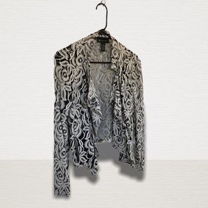 Inc Black and cream Neo Romance lace jacket